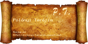 Polónyi Terézia névjegykártya